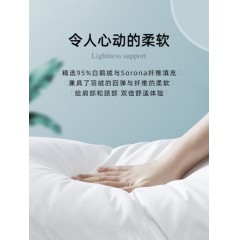 枕头助睡眠颈椎枕护颈枕五星级酒店专用羽绒枕枕芯一对拍2